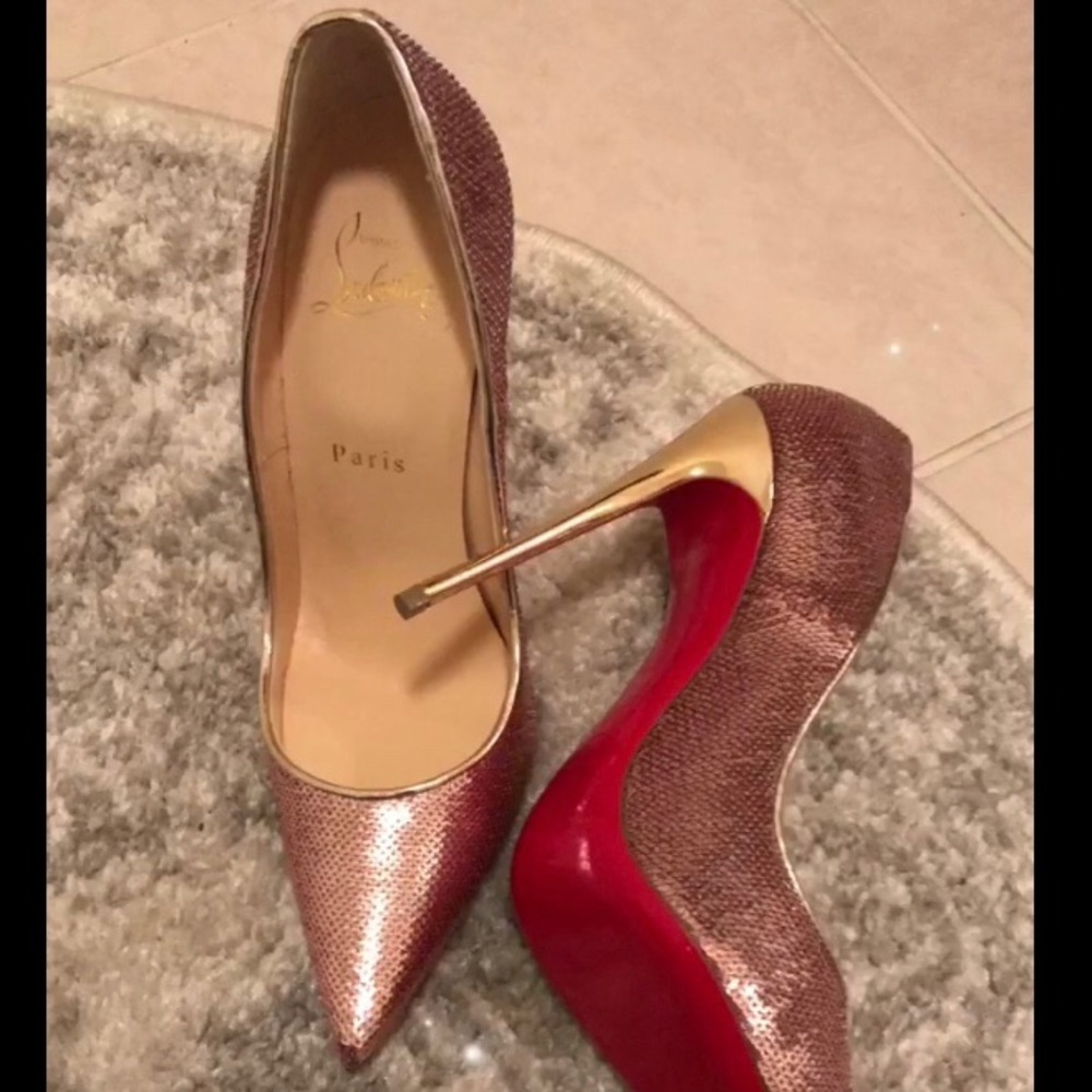 Rose Gold Christian Louboutin Stilettos